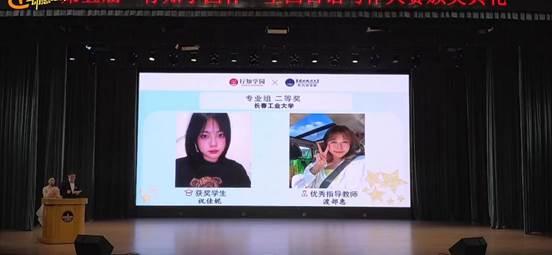 我校15vip太阳成集团古天乐日语系祝佳妮同学获得“专业组二等奖”